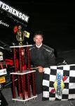 Bo Hartley takes a TBARA Sprint Car win in August 2007 (Buddy Bryan Photo)