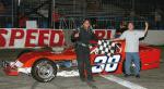 Chad Pierce, driving Dave Debelius' Modified, won the feature on 5-8-2009 (Jim Jones Photo)