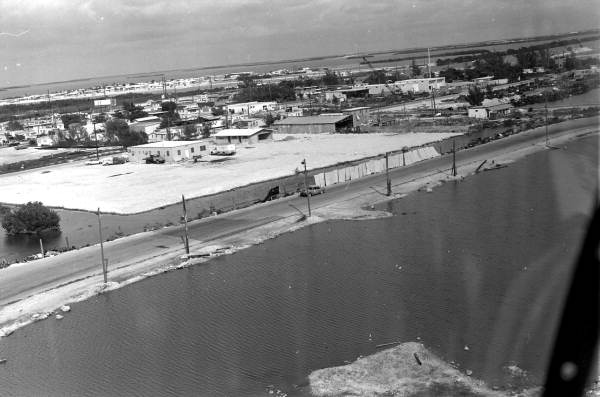 Aerial view of the backstretch of Stock Island Speedway in the FL Keys around 1965 (State Archives of Florida)