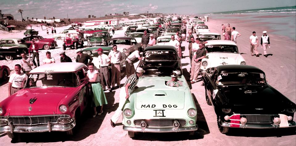 Rare color shot of the field before speed trials in 1956 (Courtesy Buddy Burton)