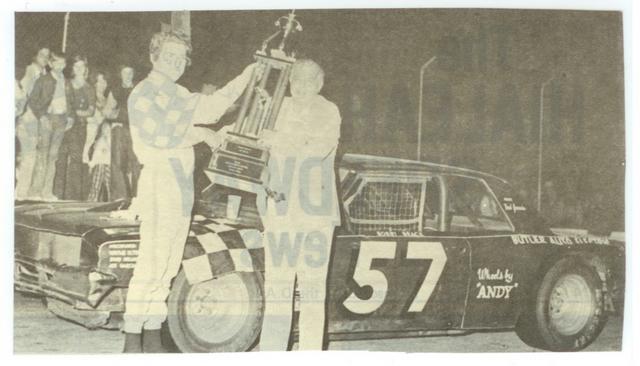 1974 Marion Edwards, Jr. Memorial winner Bobby Brack with Marion Edwards, Sr. (Bobby 5X5 Day Photo)