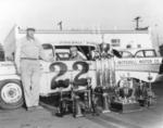 Fireball Roberts with a few of his trophies - 1958 (State Archives of Florida)