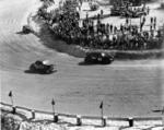 Modified-Sportsman cars work through turn one in 1952 (State Archives of Florida)
