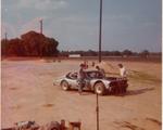 The Wayne Alldredge crew work on their car in the infield at Lake City (Tim Alldredge Collection)