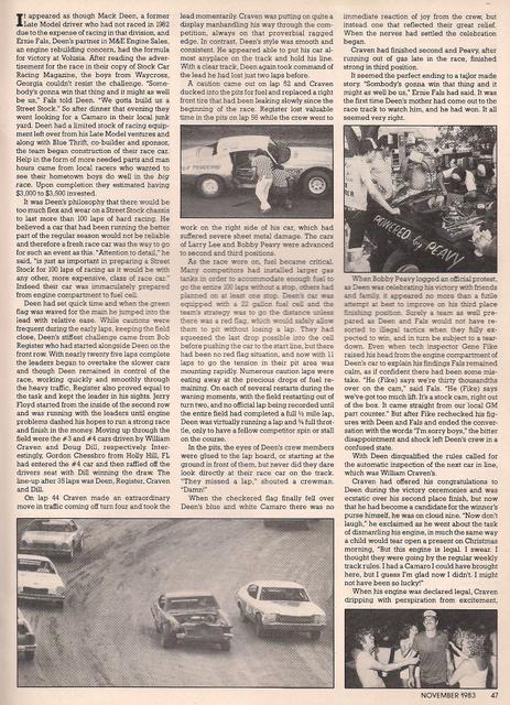 Street Stock 100 Article from Stock Car Racing (1983) Part 3 (Larry Harrell Collection)