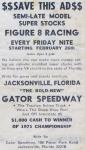 New Gator Speedway ad from 1971...