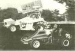 1986 - Walt Sizemore #1N and Brady Alvis #28 at Lake City Speedway..