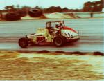 1977 Winternationals - Doug Wolfgang tries the asphalt (Westerman Photo)