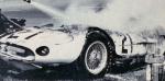 The wrecked and burning Maserati that Marvin Panch was badly burned in while practicing for the '63 Daytona Continental...