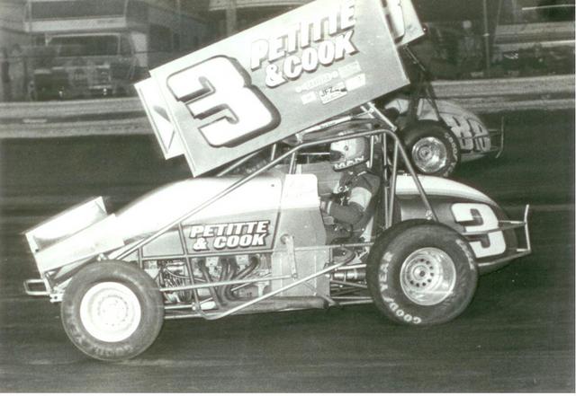 2-10-89  Keith Kauffman #3 races Kenny Adams #88...
