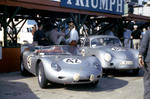 1960 winning Porsche #42 was driven by Hans Hermann and Olivier Gendebien (Courtesy barcboys.com)
