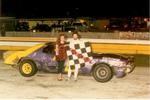 Dave Savicki after an A-Bomber win in his potent Plymouth Roadrunner (Jim Jones Photo)