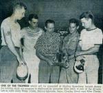Four of the top guns at Medley admire the evening's trophy (Edwards Family Collection)