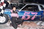 Barbara Pierce, the First Lady of Florida short track racing, after one of her many wins...
