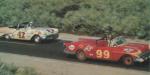Bob Pronger leads Lee Petty in the 1957 Convertible race...
