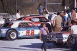 Pit area shot including Tom Waring's 6-cyl. Mustang - Early 70's.
