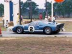 1966 - The Dan Gurney - Jerry Grant Ford GT40 Mk. II going into the Hairpin Turn (Bill Stowe photo)