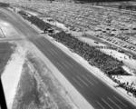 Aerial view of the crowd for the first Daytona 500 in 1959 (State Archives of Florida)