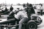 Rick Ferkel confers with his crew at the Feb. '77 Winternationals (Westerman Photo)